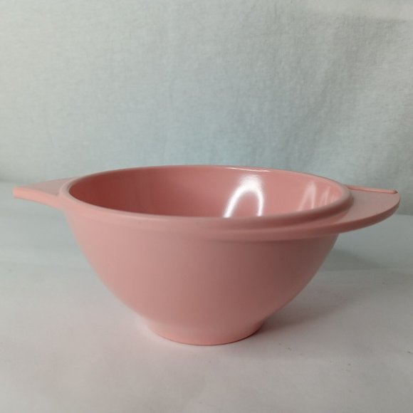 Vintage Boonton Ware Melamine Sugar Bowl Creamer Saucer Set Pink USA Made - Picture 7 of 16